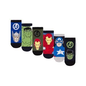 Marvel Avengers Boys Characters Socks (Pack of 6) / Multicolored